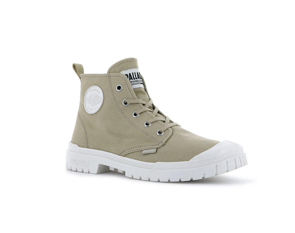 Botas Palladium PAMPA SP20 HI CANVAS Hombre Warm Sand | Costa Rica-47382